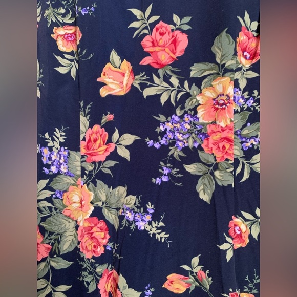 R&K Vintage 90s  Floral Romantic Midi Dress Boho Hippie Sundress Cottagecore - Picture 4 of 8